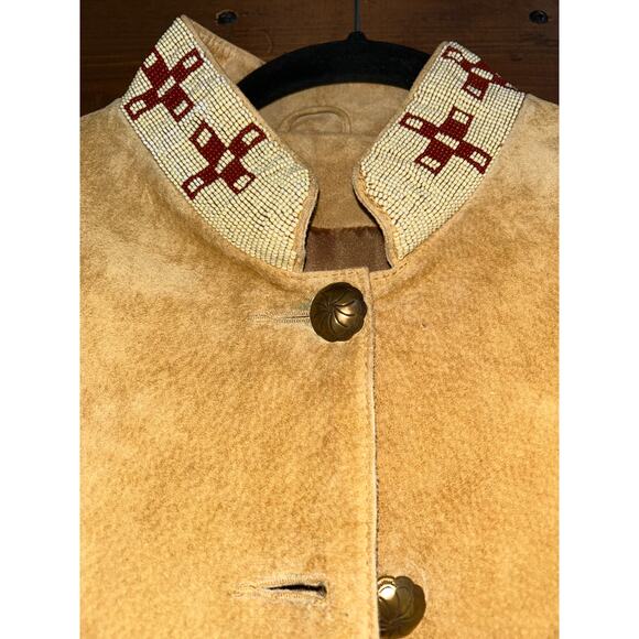 Scully vintage women’s XL leather beaded fringe jacket - Picture 4 of 10